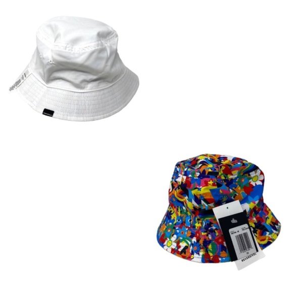 Converse Other - 🔥HOT SALE🔥Converse Reversible Bucket Hat Multi White Canvas 10021446-102